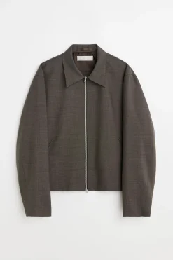 Grey Atom Check Wool