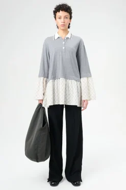 Grey Melange Check