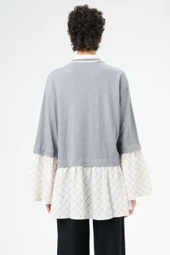 Grey Melange Check