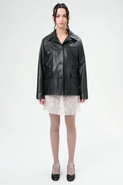 Heavy Grain Black Leather