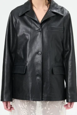 Heavy Grain Black Leather