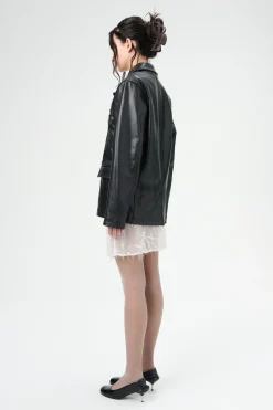 Heavy Grain Black Leather