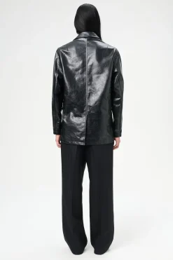 Heavy Grain Black Leather