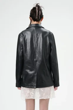 Heavy Grain Black Leather