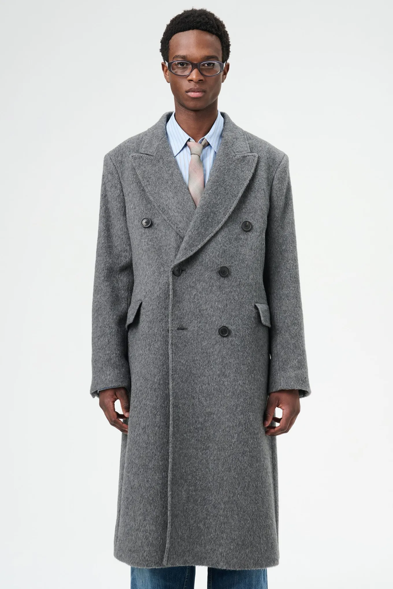 Island Grey Hairy Mohair