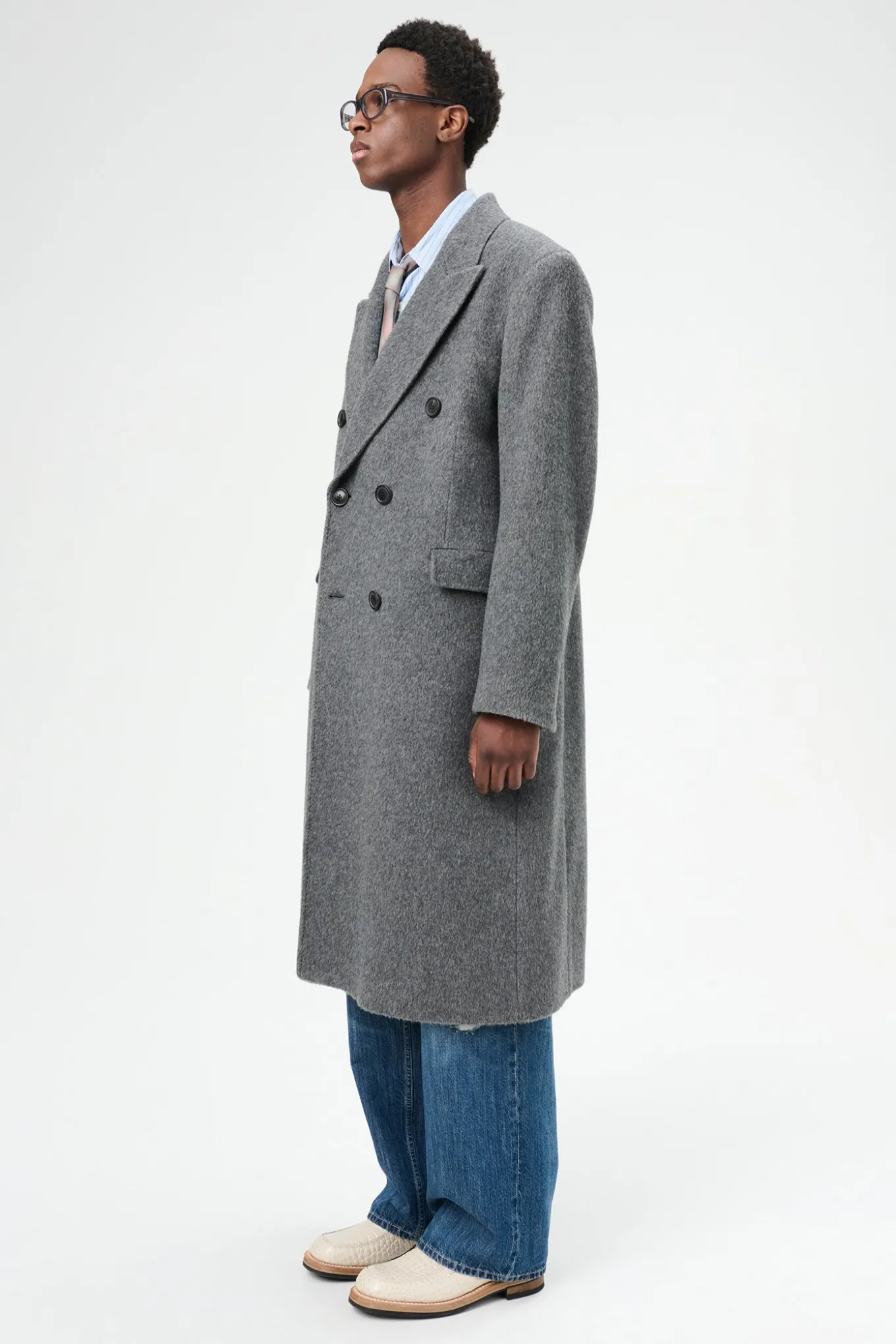 Island Grey Hairy Mohair