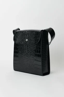 Licorice Croc Bull Hide