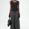 Noir Stripe Sheer Viscose Silk