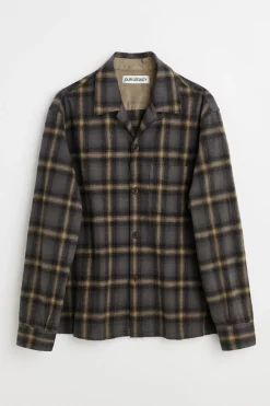 Oyster Check Hairy Flannel