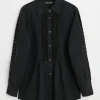 Pleated Black Kitchen Weave