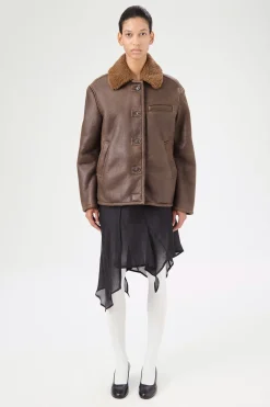 Rustic Grain Brown Shearling