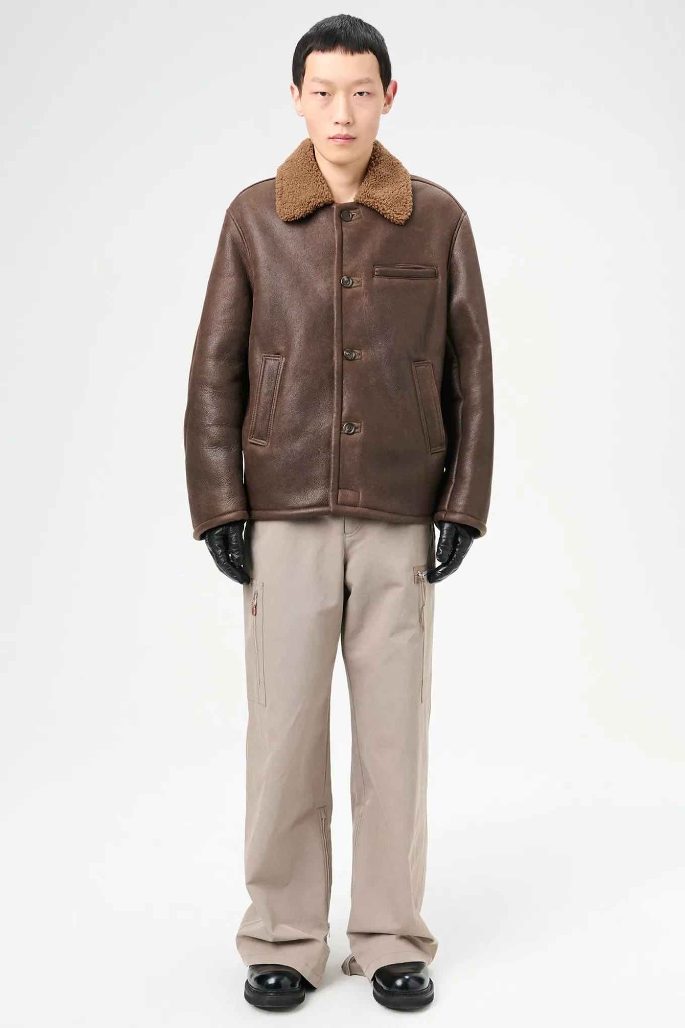 Rustic Grain Brown Shearling