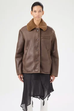 Rustic Grain Brown Shearling