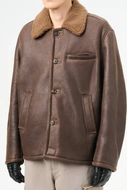 Rustic Grain Brown Shearling