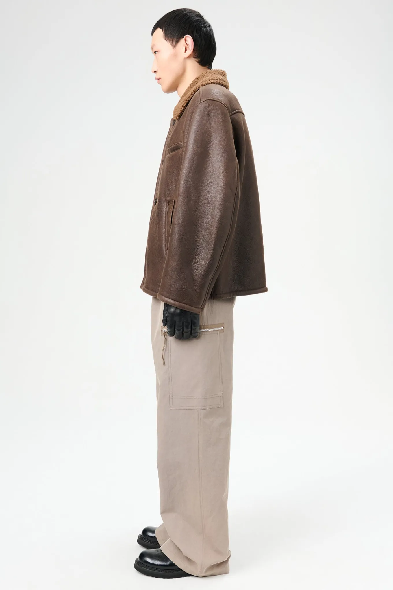 Rustic Grain Brown Shearling