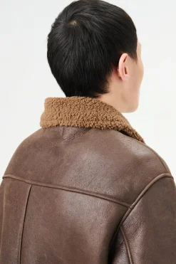 Rustic Grain Brown Shearling