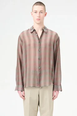 Screen Check Sheer Cotton Silk