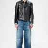 Top Dyed Black Leather