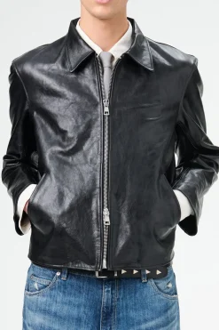 Top Dyed Black Leather