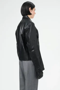 Top Dyed Black Leather