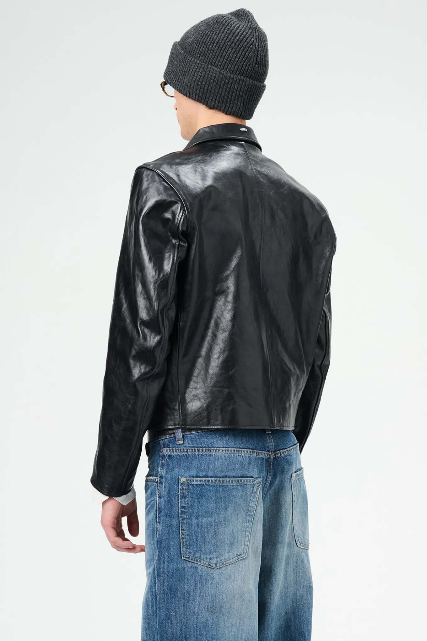 Top Dyed Black Leather