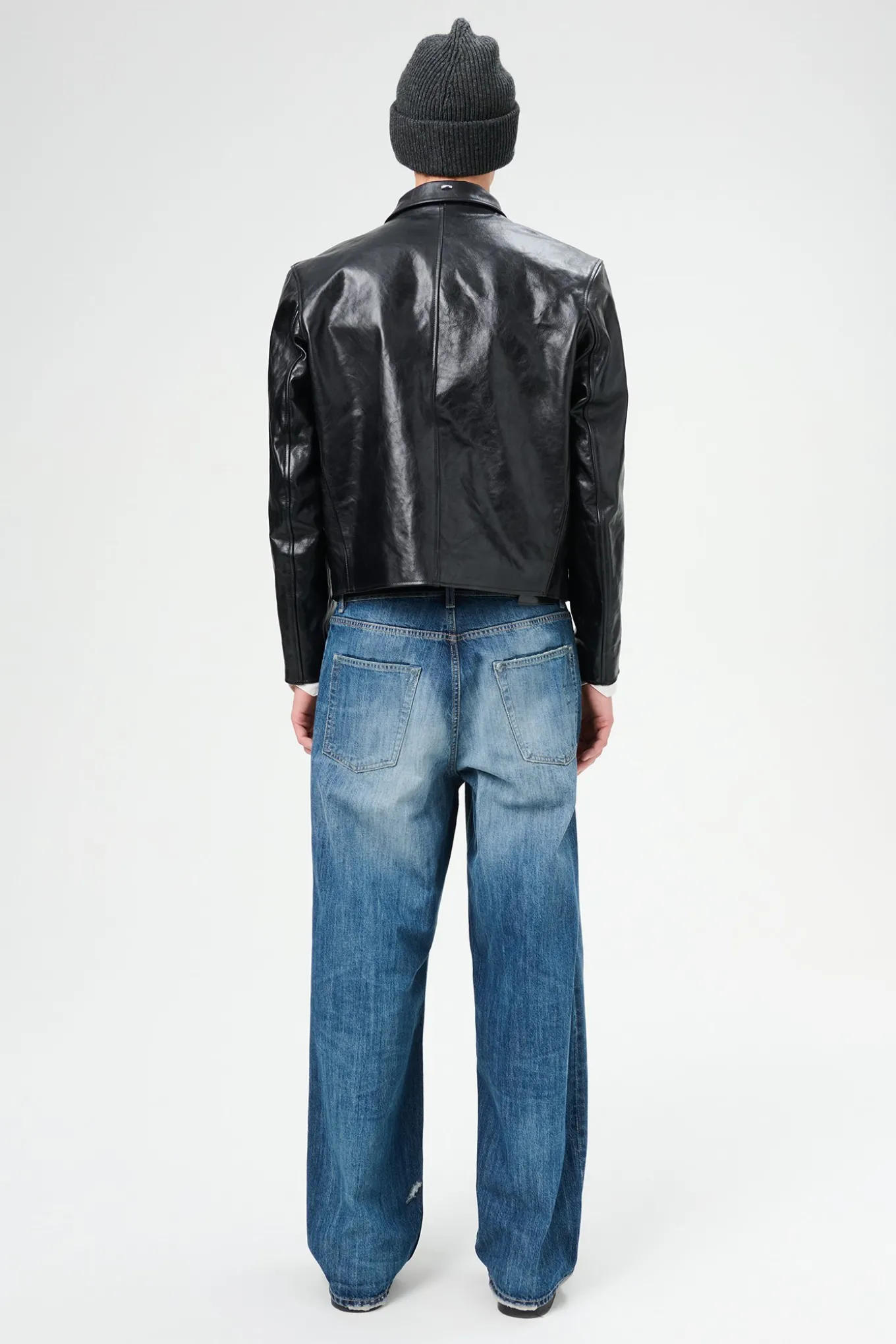 Top Dyed Black Leather