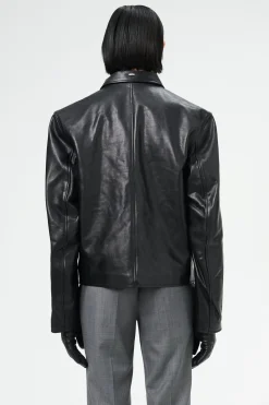 Top Dyed Black Leather