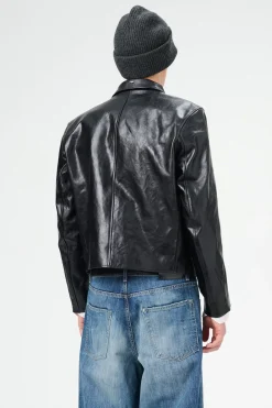 Top Dyed Black Leather