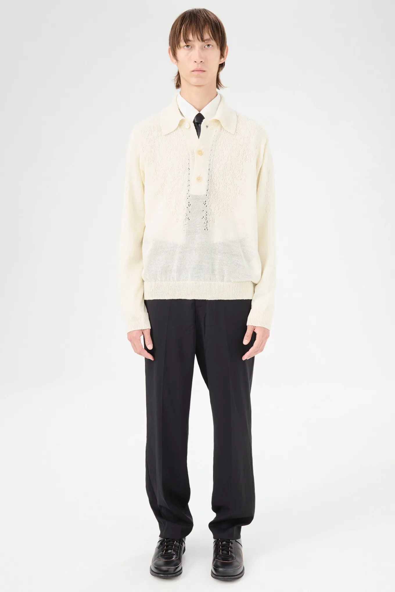 White Floral Pointille