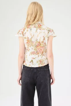 White Floral Tapestry Print