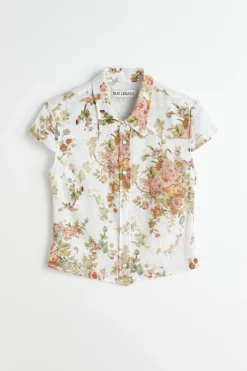 White Floral Tapestry Print