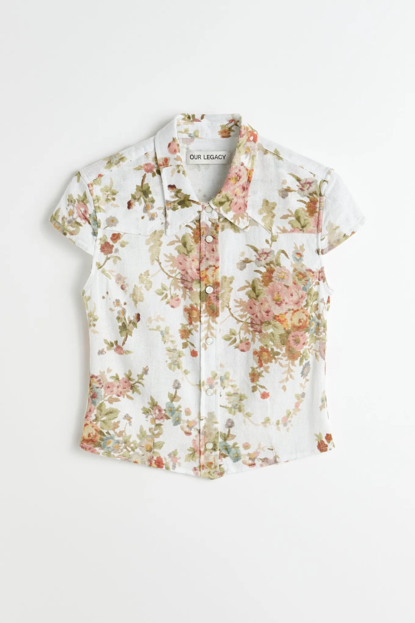 White Floral Tapestry Print