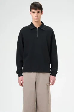Worn Black Athletic Rib