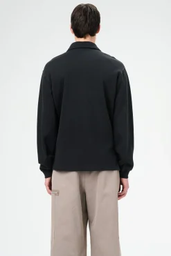 Worn Black Athletic Rib