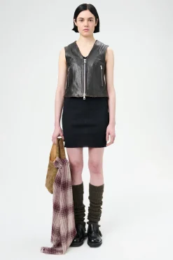 Worn Brown Lambskin